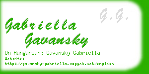 gabriella gavansky business card